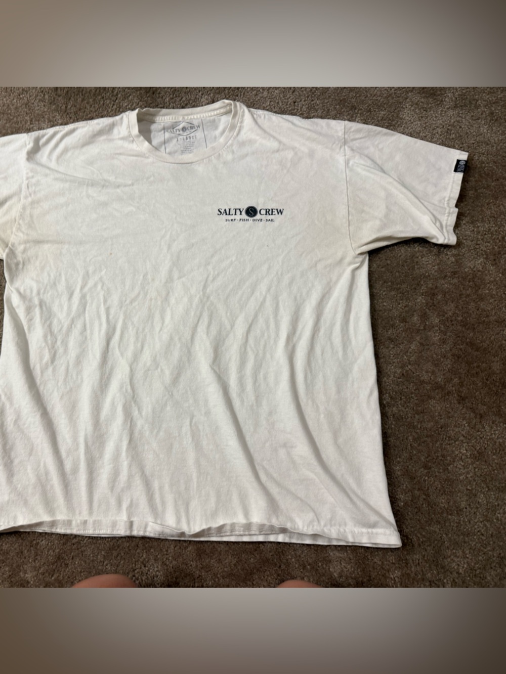 Salty Crew White Short-Sleeve Logo Tee